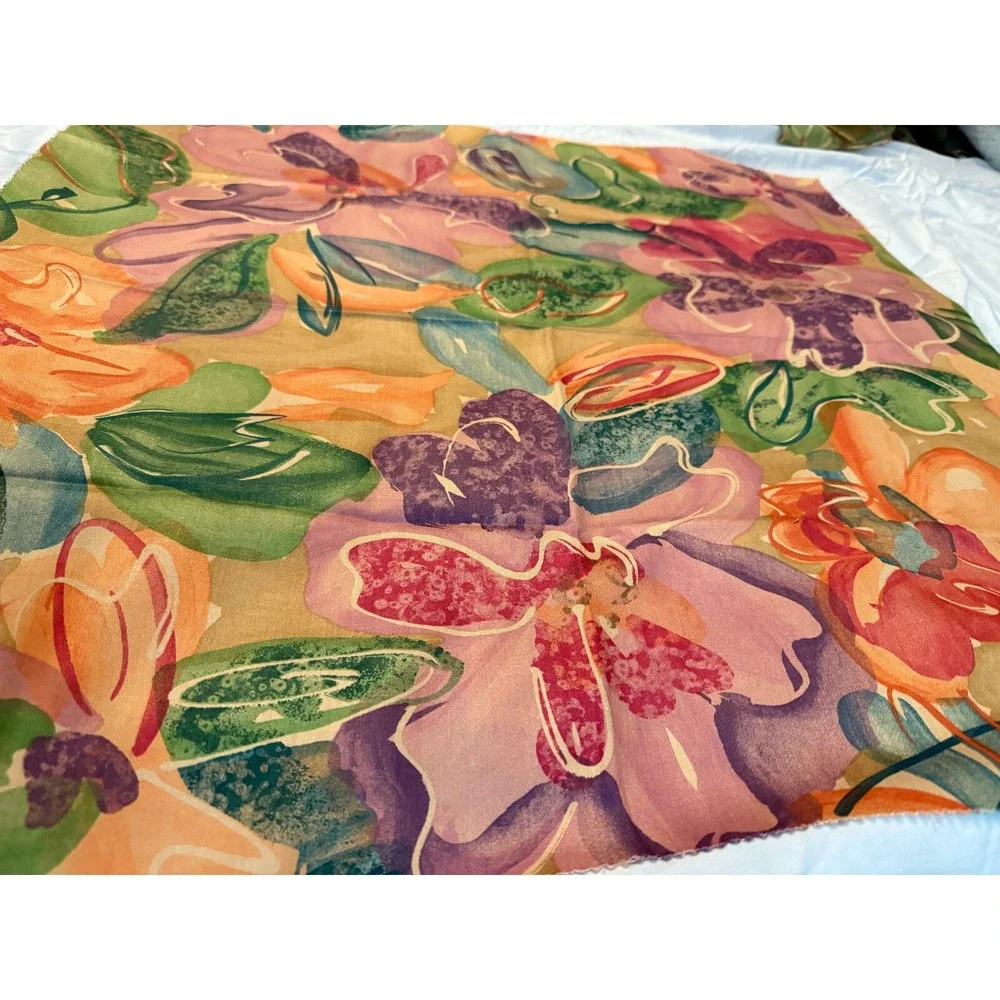 Vintage‎ Flowers abstract 80s look style Fabric 26